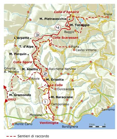 Cartina Val Nervia